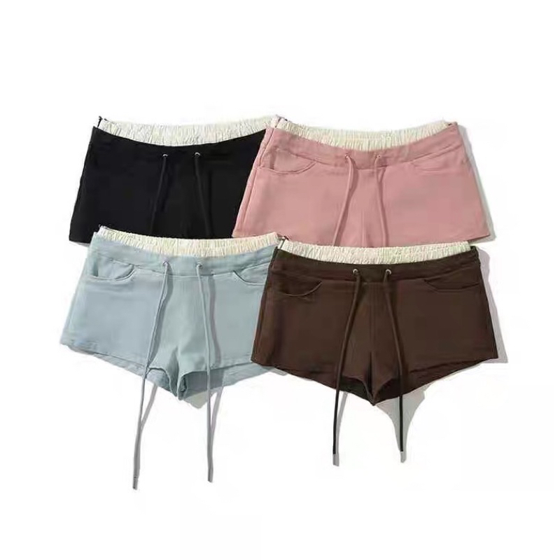[ByCapy] Quần Short Kaki Pastel Cạp Trễ  Phối Cạp Trắng Siêu Xinh Khoá Sườn Kèm Dây Rút Đi Chơi Đi Tập | BigBuy360 - bigbuy360.vn