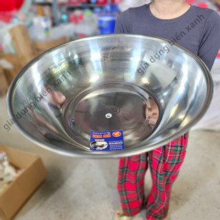 Thau inox Kim mã lớn loại dầy nặng đẹp đường kính 38cm đến 56cm - Chậu inox hàng Việt Nam 