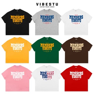 Áo Thun Local Brand VIBESTU "Only Members" Áo Thun Boxy Form Rộng Unisex 250Gsm  Cotton