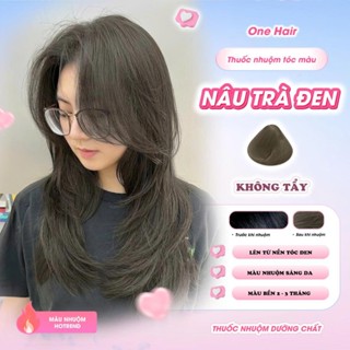  Thuốc Nhuộm Tóc Màu NÂU TRÀ ĐEN Không Tẩy - ONE HAIR 