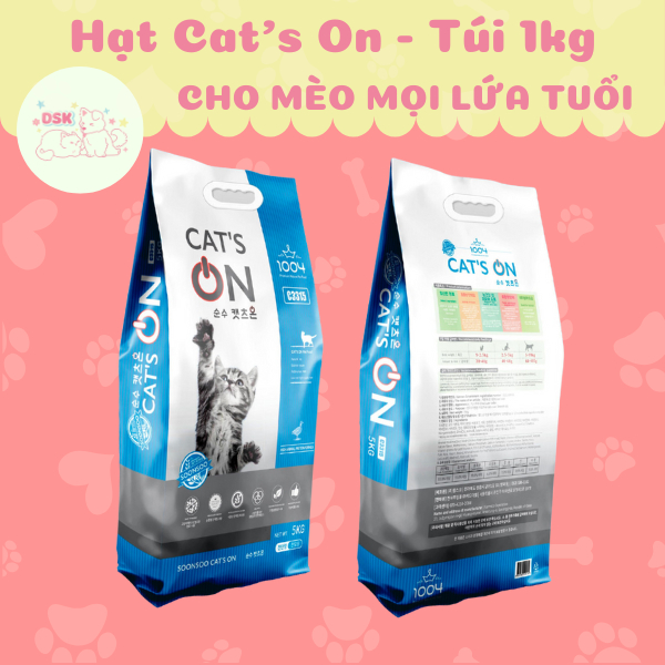 Thức Ăn Hạt Cho Mèo Mọi Lứa Tuổi Cat's On - Túi 1kg