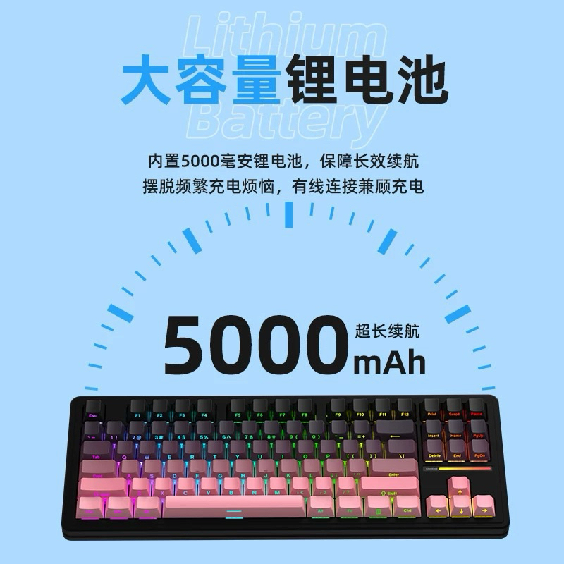 (New) -Bàn phím cơ không dây Xinmeng M87 Prov2 / F87 / 3 Mode / Mạch xuôi  / Led RGB / Hotswap / Gasket mount | BigBuy360 - bigbuy360.vn