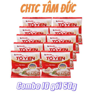 Combo 10 gói Cháo tổ Yến gấu đỏ vị thịt bằm 50g