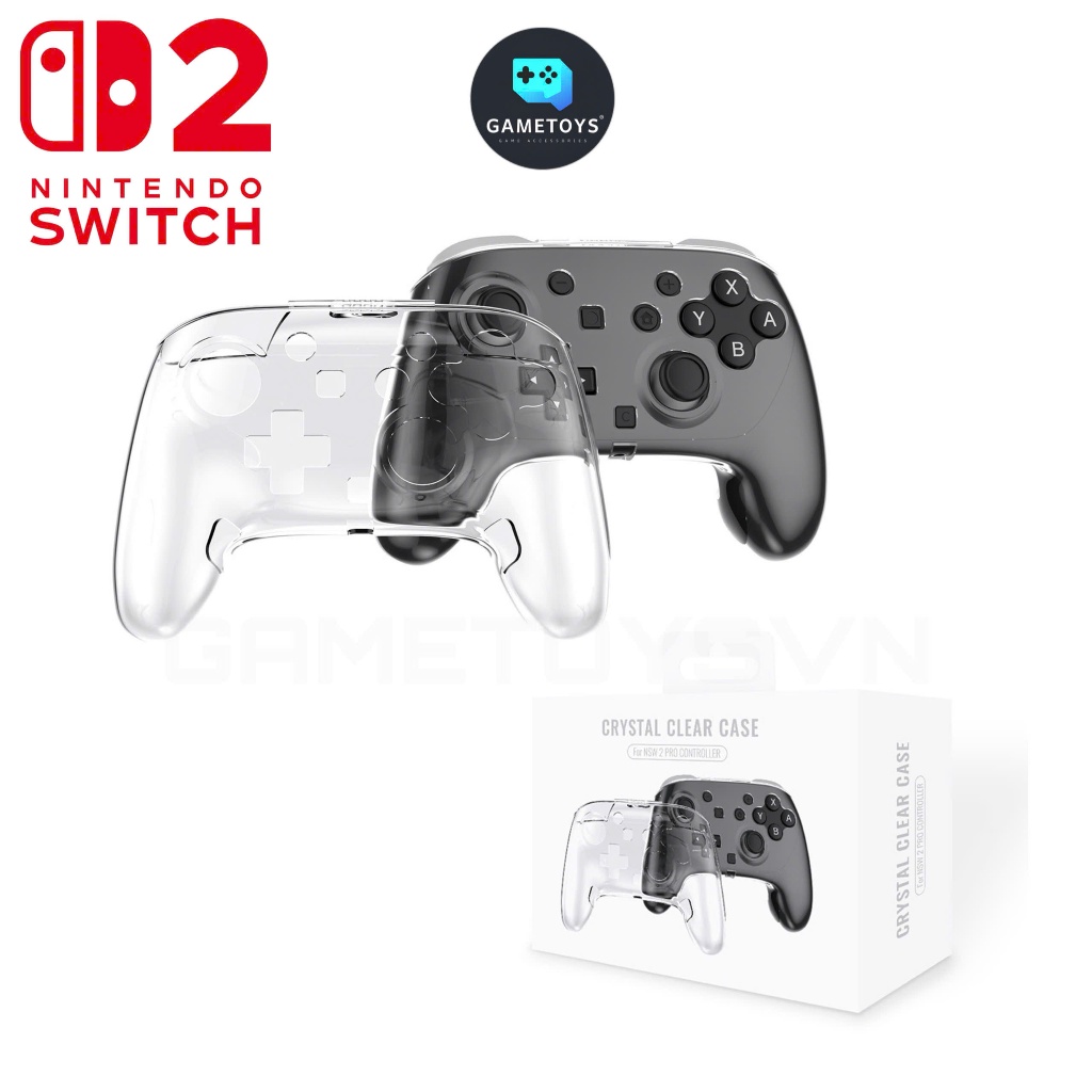Case cứng trong suốt xịn xò (JYS) cho tay cầm Pro Controller 2 cho Nintendo Switch 2 / Switch 2025