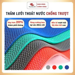 Thảm Nhựa Lưới Trải Sàn PVC Lót Nhà Tắm Chống Trơn Trượt Hình Sóng Thoát Nước Tốt Miếng Trải Sàn Tolet Nhà Vệ Sinh