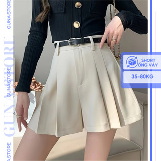  {35-80kg} Quần short nữ quần đùi nữ bigsize ống váy xếp ly form A xòe đẹp kiểu dáng mới lạ. 