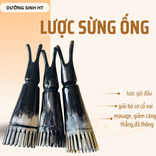  Lược gội đầu sừng lược massage đầu dưỡng sinh thúc đẩy mọc tóc làm sạch da đầu - Mỹ Nghệ Dưỡng Sinh HT 