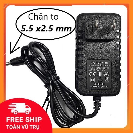 Bộ nguồn 5V-2A, 5V2A, cho camera Yoosee, camera  IP,  Tivi box, android box -  chân kim cực chất