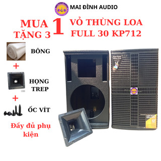  Vỏ thùng loa full đơn bass 30 kP712   hàng loại tốt gỗ MDF - giá 1 đôi tặng kèm họng treble và bông tiêu âm 