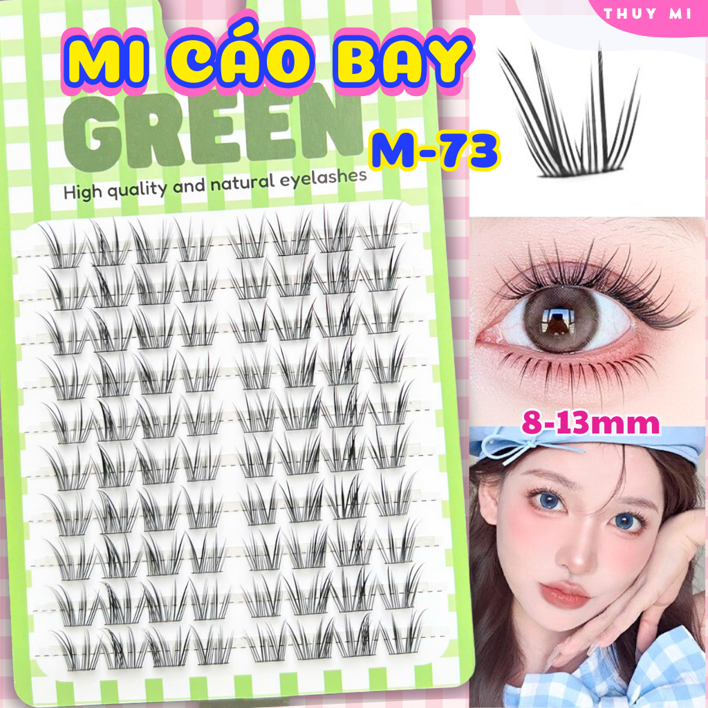 Mi Giả Cụm Idol Cáo Bay M73 Mi Đa Tầng GREEN Thuỷ Mi