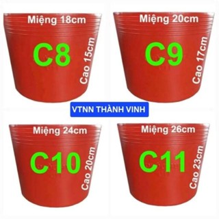  Combo 100 Cái Chậu Nhựa Dẽo C8 C9 C10 C11 Giá Sỉ - Chậu Trồng Vạn Thọ Hoa Tết 