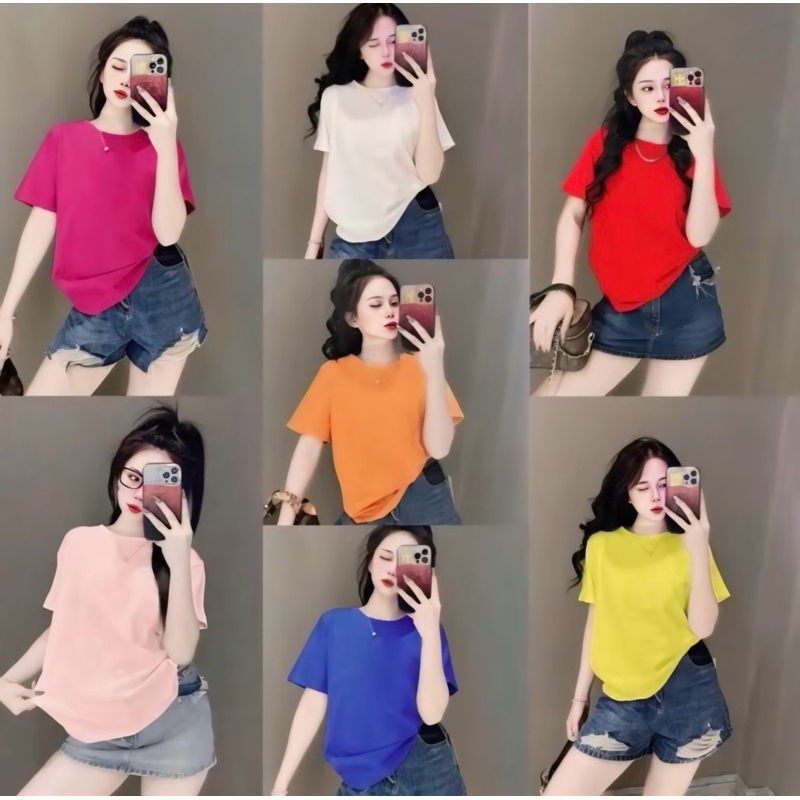 ÁO THUN GIẤY CỔ TRÒN TRƠN