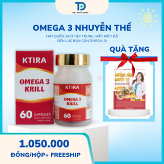 Viên Uống Omega 3 Nhuyễn Thể Ktira 60 Viên - Bổ Sung DHA Và EPA, Hỗ Trợ Sức Khỏe Tim Mạch, Não Bộ