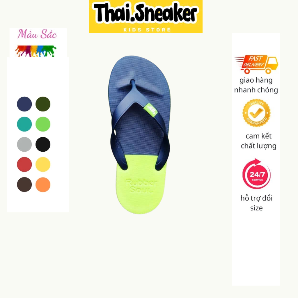 Dép Xỏ Ngón Nam Thái Lan Chính Hãng RUBBER SOUL đẹp
