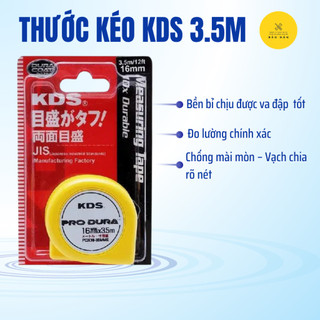 Thước Kéo 3.5m KDS Chính Hãng – Thước Rút Thép Vỏ ABS, Thép Carbon, Siêu Bền Cao Cấp
