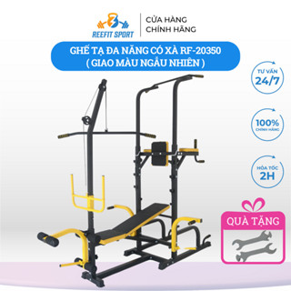 Ghế tập tạ đa năng xà đơn xà kép có kéo xô RF-20350 + Tặng kèm 2 khóa 13,17 (không kèm đòn + tạ)