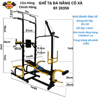 Ghế tạ đa năng có xà PT-20350 ( không kèm đòn và tạ ) + Tặng kèm 2 khóa 13,17
