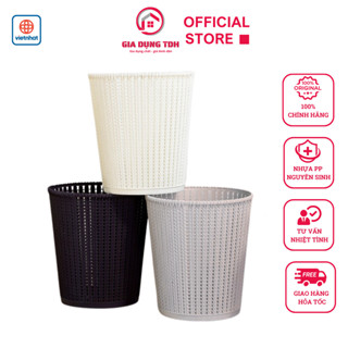 Sọt Nhựa Đựng Quần Áo, Sọt Tròn Mây Việt Nhật 5155/56/57 - Lưới Thoáng Khí - Đựng Đồ Gia Đình - TDH