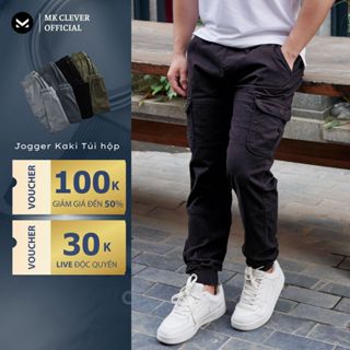 Quần Jogger Kaki Túi Hộp Nam MK CLEVER, vải Kaki co giãn lên form chuẩn đẹp, dáng jogger túi hộp khỏe khoắn, nam tính