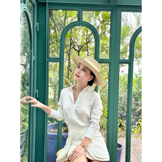Áo sơ mi lụa HM auth