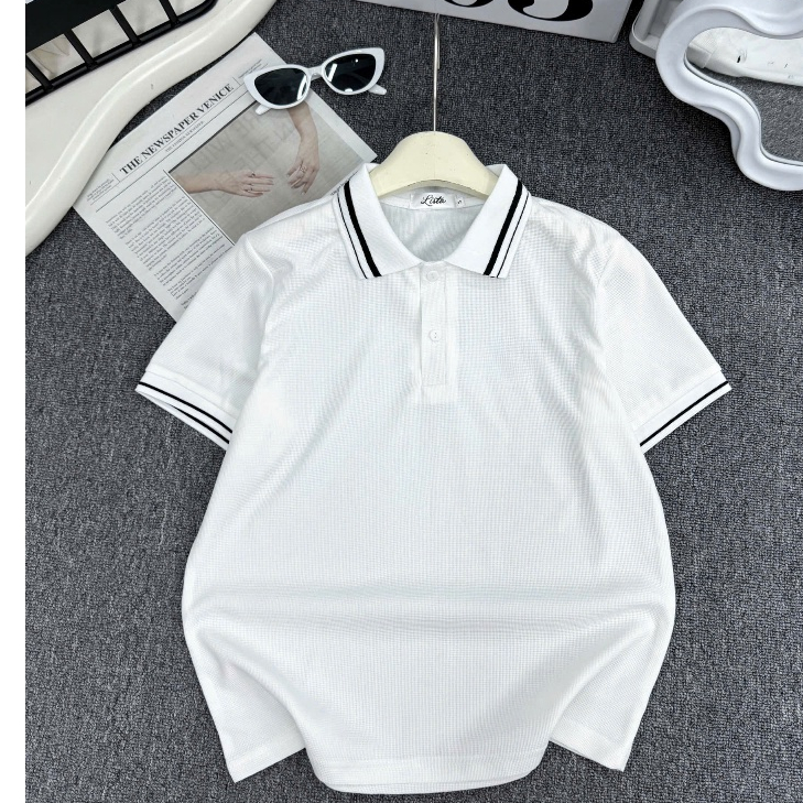 Áo Polo Nữ  Trơn + Lista + from babytee +Big size từ S-3xl basicc dễ mặc phối đồ .M9 | BigBuy360 - bigbuy360.vn