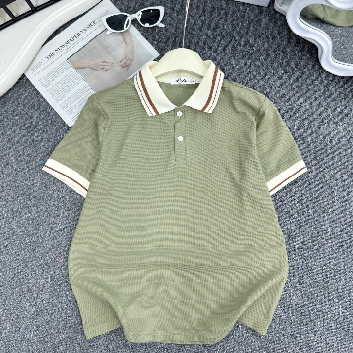 Áo Polo Nữ  Trơn + Lista + from babytee +Big size từ S-3xl basicc dễ mặc phối đồ .M9 | BigBuy360 - bigbuy360.vn