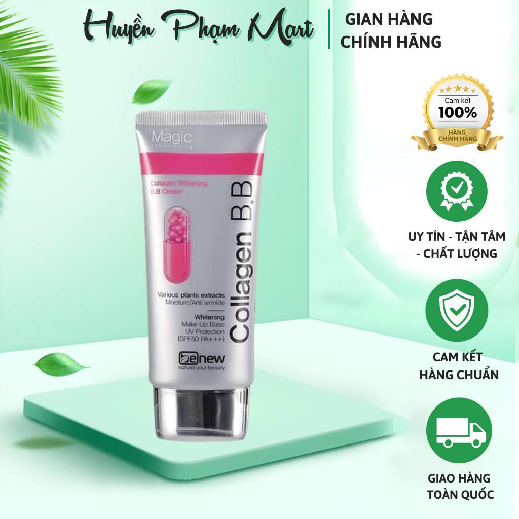 Kem Trang Điểm Ma Thuật - Benew B.B Collagen Whitening