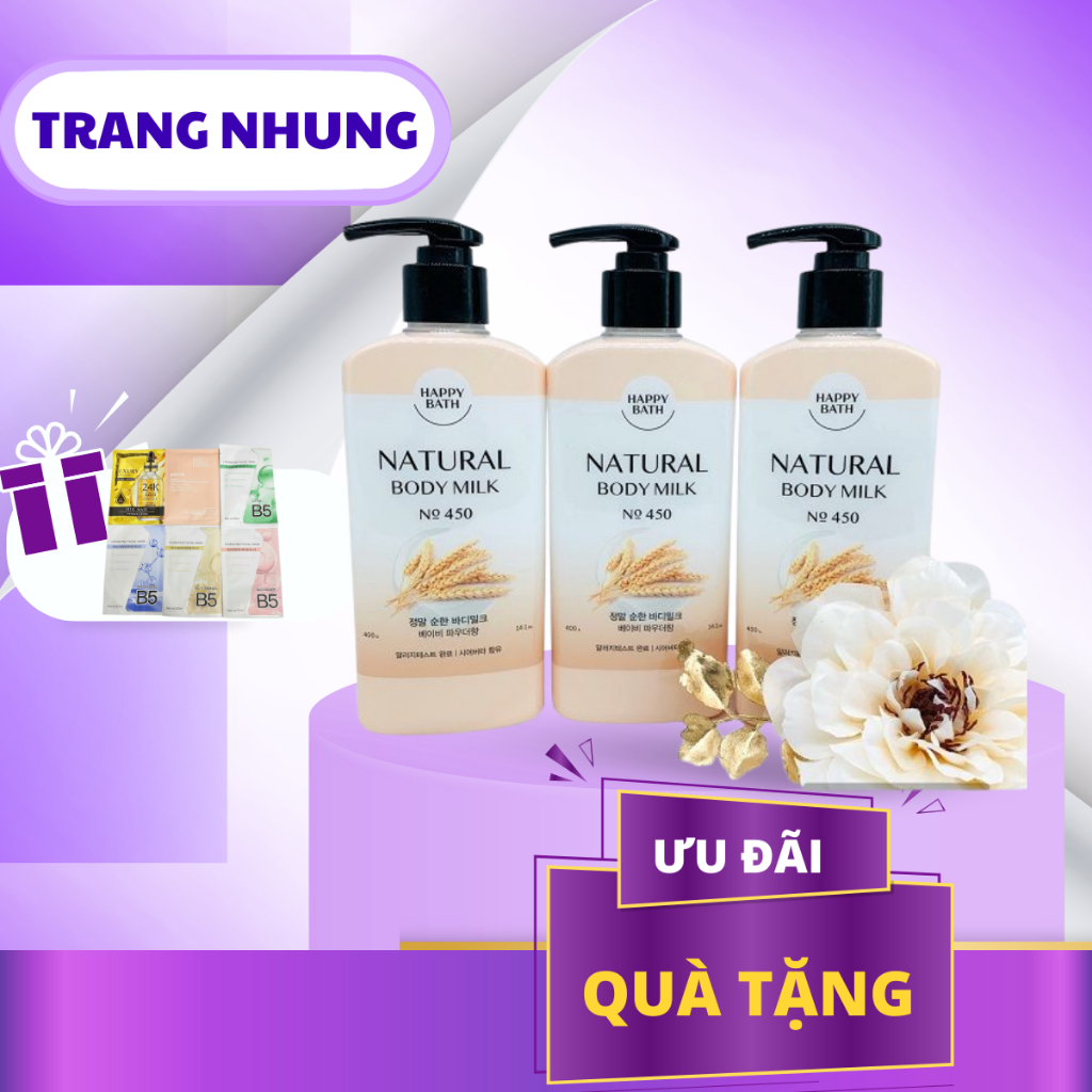 Sữa dưỡng  HAPPY BATH cấp ẩm dưỡng trắng Body Hàn Quốc