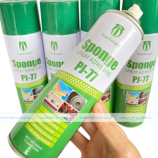  Keo dán xốp dạng xịt đa năng PJ77 Dán mút xốp giấy decal trang trí tường 