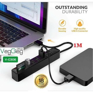 Bộ chia USB to 4 cổng Ugreen 50985 CM219 Cao Cấp (USB 3.0 5Gbps trợ nguồn USB C 5V)