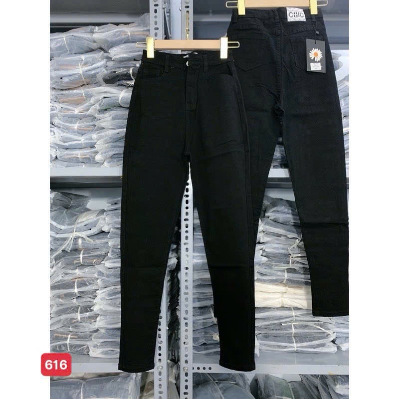 Quần jean nữ lưng cao, quần bò nữ mẫu mới chất vải denim co giãn thời trang Lady Fashion - MQ502