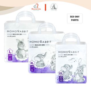  Bỉm quần đêm Momo Rabbit Eco Dry Pants cho bé L28 XL22 XXL18 tã quần siêu thấm hút - Monnie Kids 