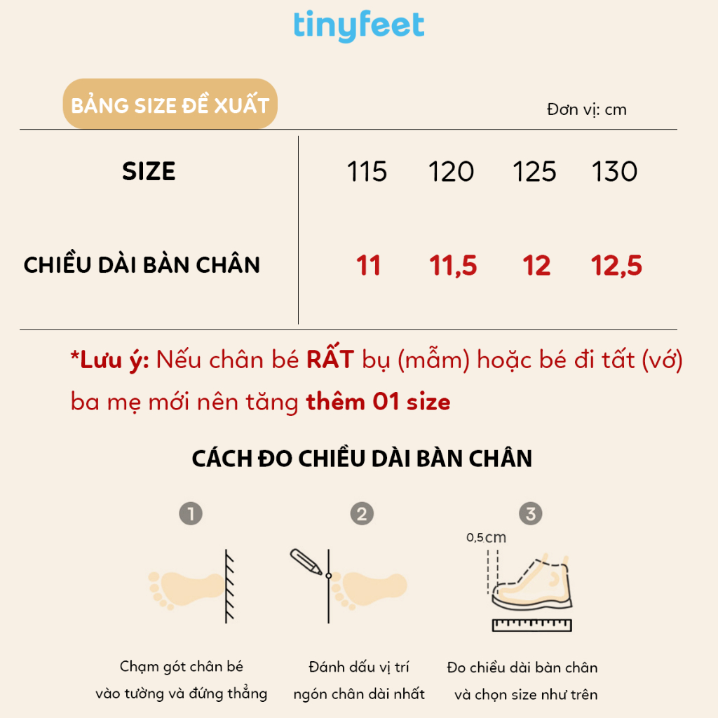 Sandal Tập Đi Cho Bé 1-3 Tuổi TINYFEET TN01 Vải Cotton Siêu Nhẹ, Chống Trơn Trượt | BigBuy360 - bigbuy360.vn