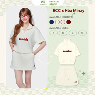 Set Bộ Váy ECOCHIC x HÒA MINZY SWEET LUX SET Áo Crop Halfzip Phối Chân Váy Chất Liệu Cao Cấp Mềm Mịn Chính Hãng B169