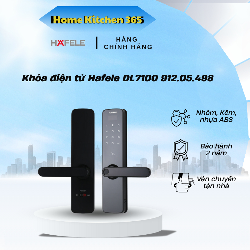 Khóa Điện Tử DL7100 Hafele 912.05.498 – Giải Pháp An Ninh Thông Minh Cho Cửa Gỗ Hiện Đại - HK3