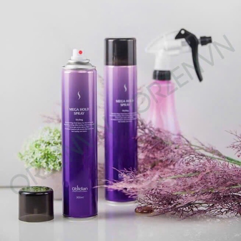 Gôm xịt tóc Obsidian Strong Hold Spray  Nhập khẩu  Hàn Quốc 300ml- Keo xịt tóc mềm - Keo Xịt Cứng