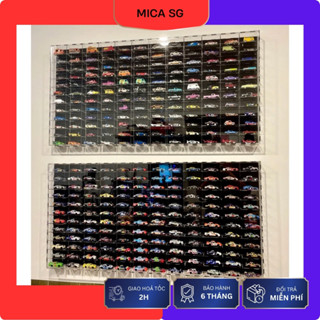 Kệ mica nhiều ô treo tường hoặc để đựng mô hình tĩnh 1:64 - kệ trưng bày xe mô hình một cách gọn gàng - kệ trong suốt