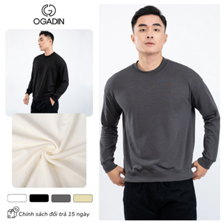  Áo Nỉ Basic - Áo Swearter Unisex OGADIN Cổ Tròn Dài Tay Chất Liệu Nỉ Mềm Mịn Cao cấp OGADIN 