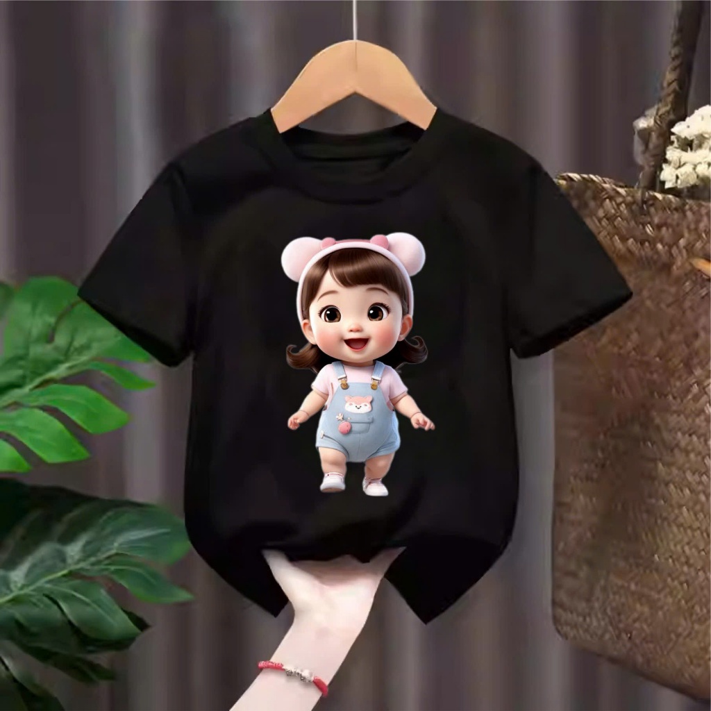 Áo bé gái hình CHIBI dễ thương,áo thun bé gái đủ size từ 5-45kg