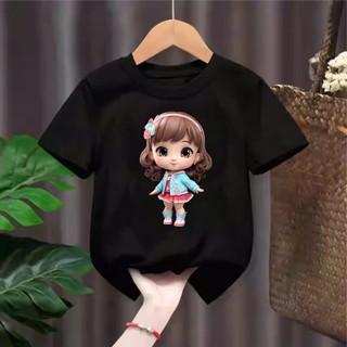 Áo bé gái hình CHIBI dễ thương,áo thun bé gái đủ size từ 5-45kg