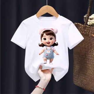 Áo bé gái hình CHIBI dễ thương,áo thun bé gái đủ size từ 5-45kg
