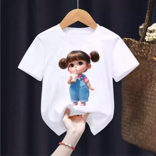 Áo bé gái hình CHIBI dễ thương,áo thun bé gái đủ size từ 5-45kg