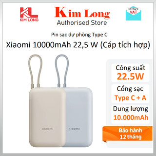 Pin sạc dự phòng xiaomi 10000mah sạc nhanh 22,5w bản quốc tế - hàng chính hãng