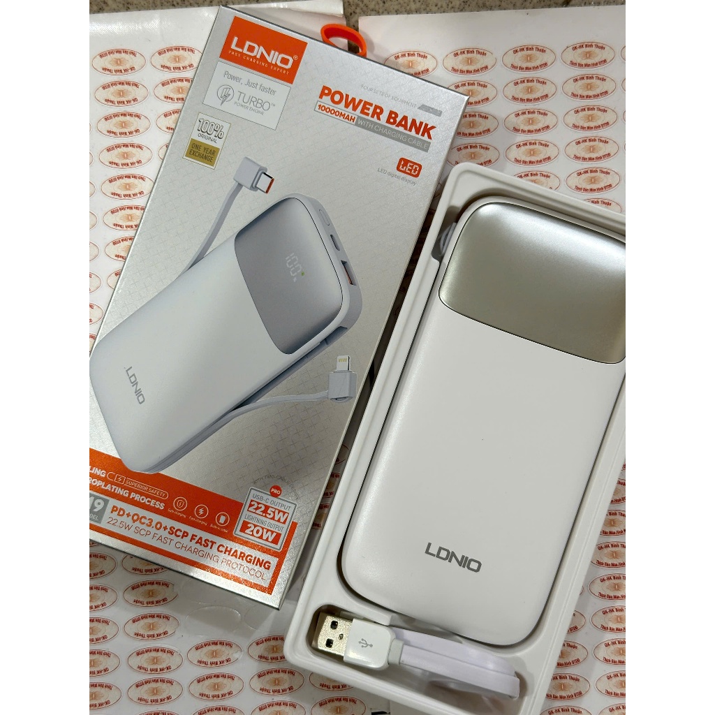 Sạc dự phòng  LDNIO USB-C 25W/USB-Lightning 20W