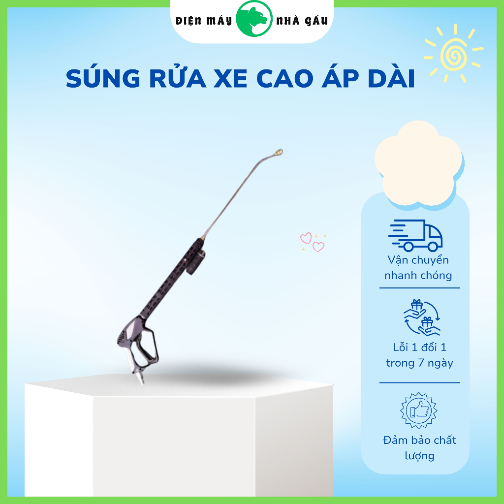 Súng rửa xe cao áp dài