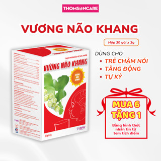 Vương Não Khang giúp tăng cường trí tuệ cho bé Hộp 30 gói - Cốm trí não, giúp bé tập trung, giảm tăng động