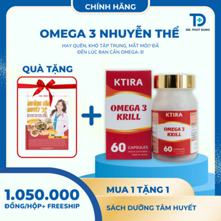 Viên Uống Omega 3 Nhuyễn Thể Ktira 60 Viên - Bổ Sung DHA Và EPA, Hỗ Trợ Sức Khỏe Tim Mạch, Não Bộ