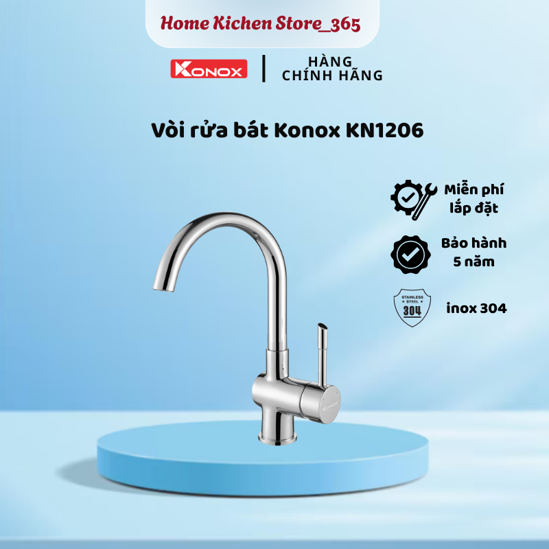 Vòi Rửa Bát KN1206 – Thiết Kế Bo Tròn Thanh Lịch, Tính Năng Tiện Dụng - ST3