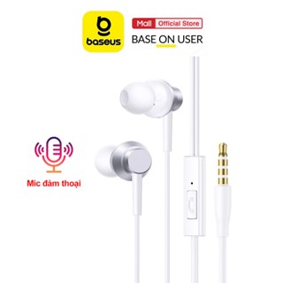Tai nghe có dây jack 3.5mm Baseus HZ11, hỗ trợ mic đàm thoại , dài 120cm, âm thanh hay sống động