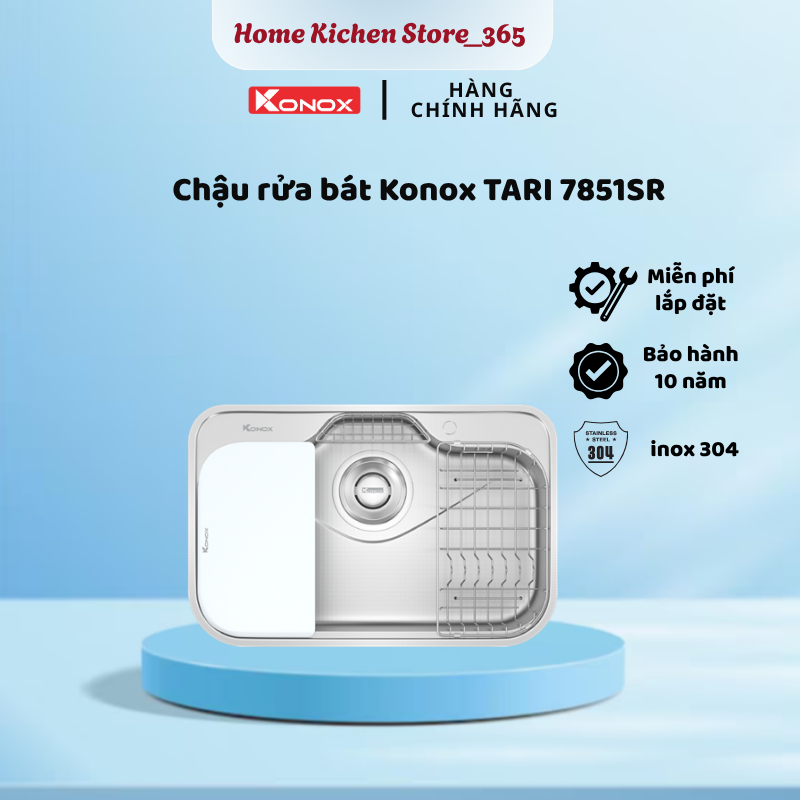 Chậu rửa bát chống xước phong cách Nhật Konox TARI 7851SR - ST3